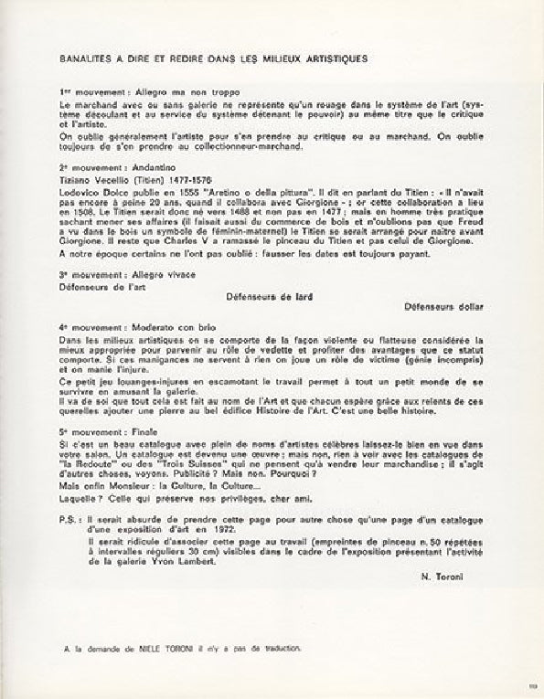 Yvon Lambert Actualité d'un bilan Paris 1972 - Image 3