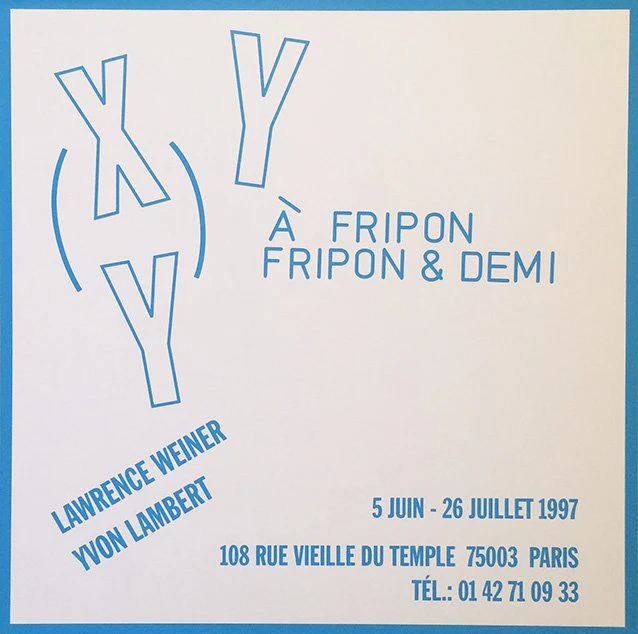 Lawrence Weiner - À fripon fripon & demi (Poster)