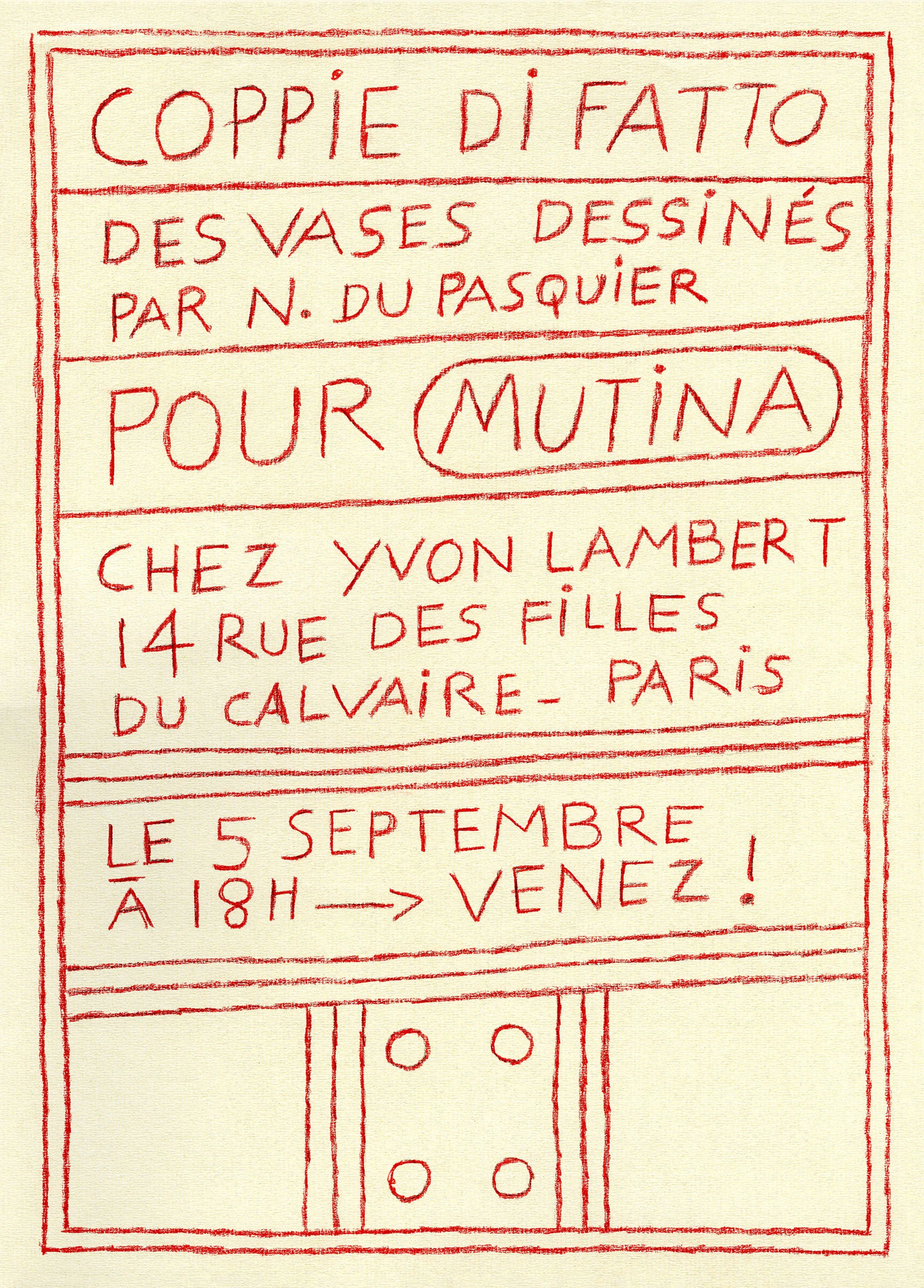 Nathalie Du Pasquier - Coppie di Fatto (Poster)