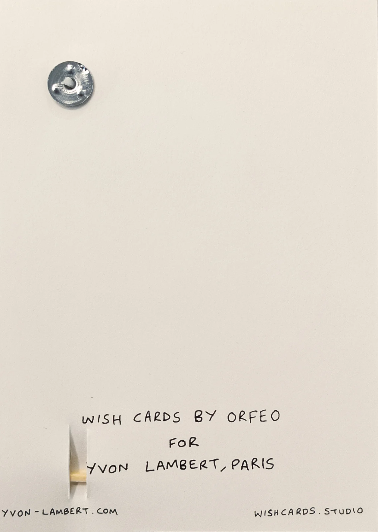 Orfeo Tagiuri - Wish Card for Yvon Lambert - Image 3