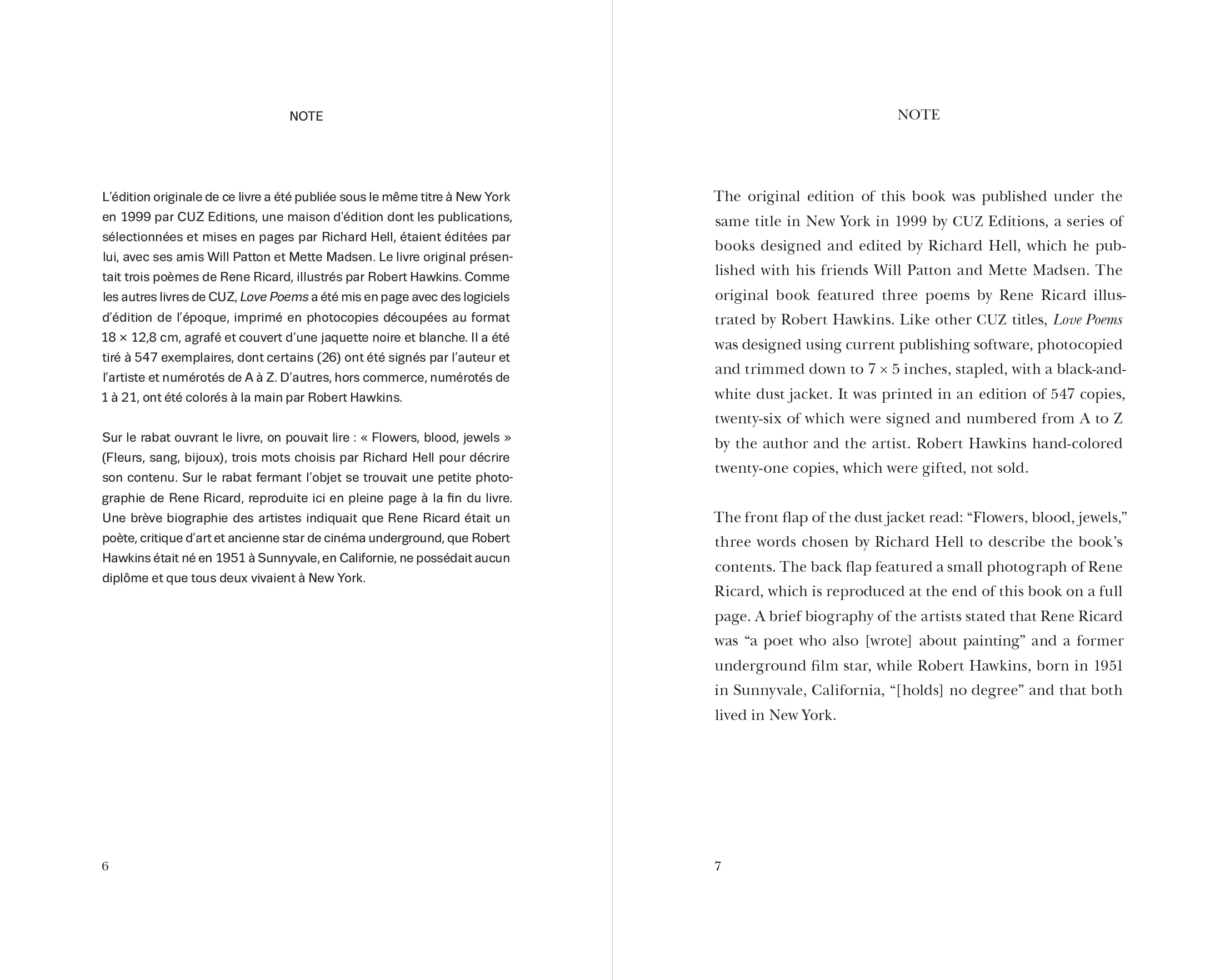 Rene Ricard - Love Poems - Image 3