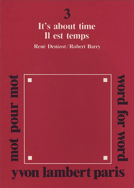 Robert Barry - It's about time