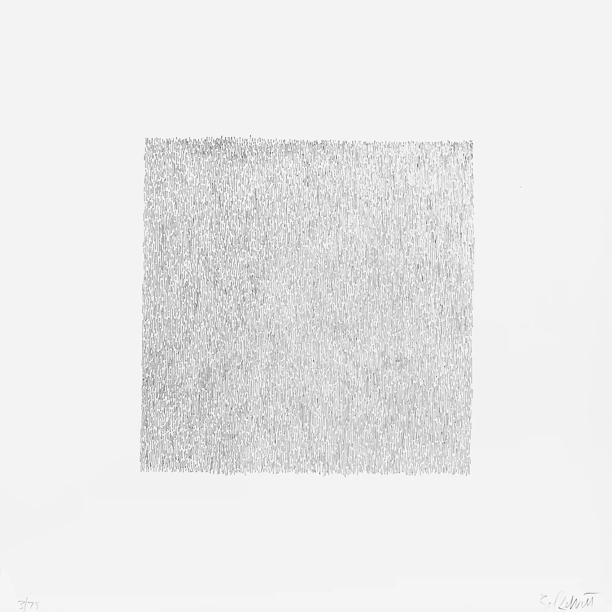 Sol LeWitt - Vertical lines, not touching, 1971