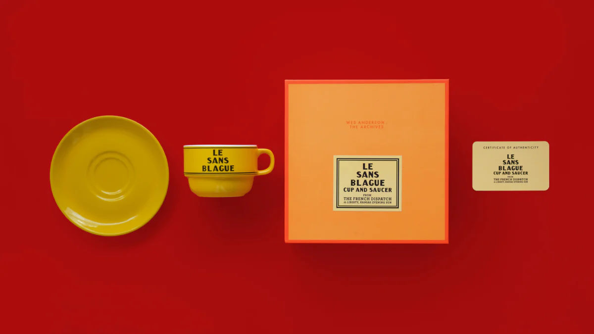 Wes Anderson : The Archives "Le Sans Blague" Cup and Saucer - Image 3