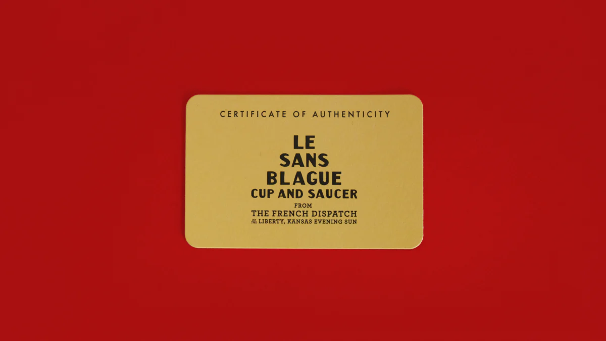 Wes Anderson : The Archives "Le Sans Blague" Cup and Saucer - Image 5
