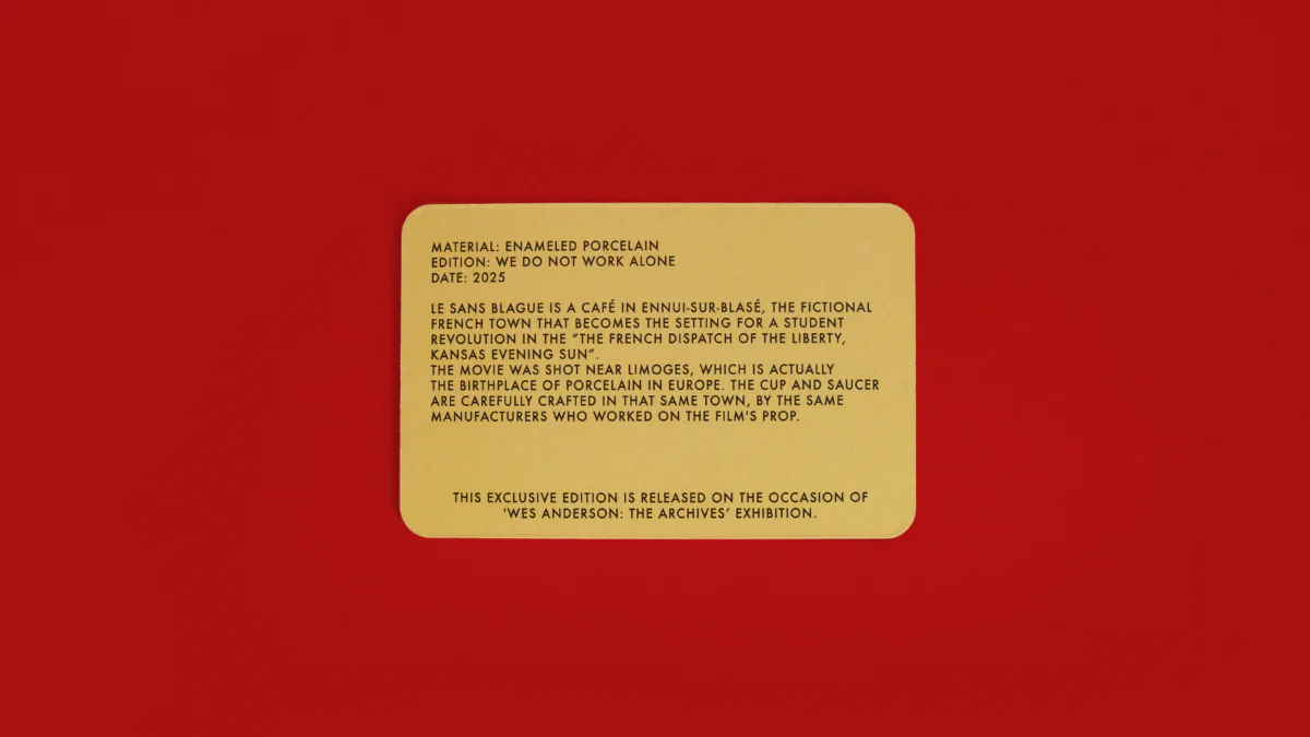 Wes Anderson : The Archives "Le Sans Blague" Cup and Saucer - Image 6